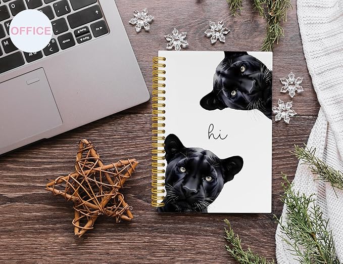 Cheetah Notebook Journal,Y2k Leopard Journal Notebook Gifts for Women Teen Girls,Hardcover Spiral Notebooks for School Work Notes Supplies,5.5x8.3 Inch