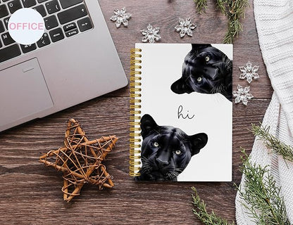 Cheetah Notebook Journal,Y2k Leopard Journal Notebook Gifts for Women Teen Girls,Hardcover Spiral Notebooks for School Work Notes Supplies,5.5x8.3 Inch