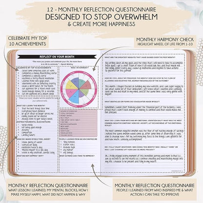 2026 Planner Weekly and Monthly | Law of Attraction Planner with Panduo App | A 12 Month Journey for Productivity, Gratitude & Goal Setting | Includes Foldable Vision Board, Gift Box & Stickers
