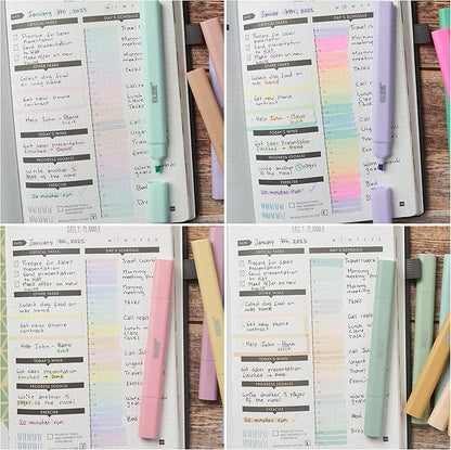 BLIEVE- Aesthetic Bible Highlighters No Bleed Through Assorted Colors, Cute Highlighter Dual Tip For Journaling Supplies And School Accessories, Bible Highlighters And Pens No Bleed (40 PACK)