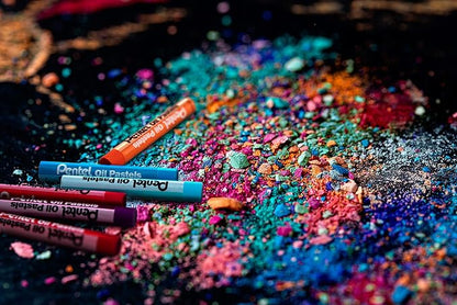 Pentel PHN12CP Oil Pastel Set with Carrying Case,12-Color Set, Assorted, 432/Pack