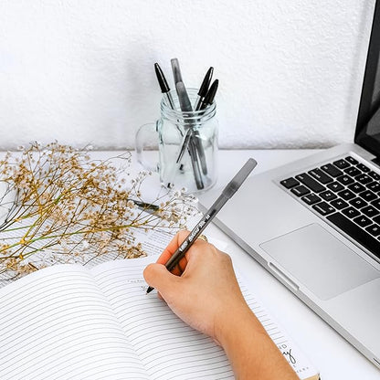 BIC Round Stic Xtra Life Ballpoint Pen, Ultra Long Lasting and Consistent Ink Flow, 60-Count in Black Ink