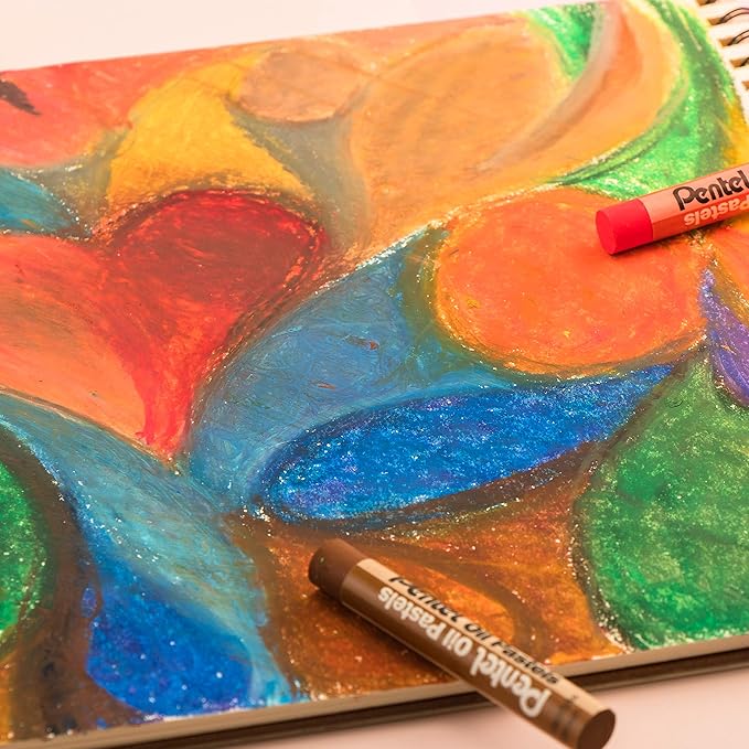 Pentel Arts Oil Pastel Set, Assorted Colors, Set of 25 (PHN-25)