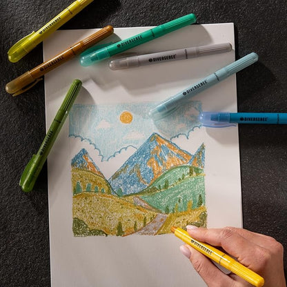 DIVERSEBEE Bible Highlighters and Pens No Bleed, 8 Pack Assorted Colors Gel Highlighters Set, Cute Bible Markers Study Journaling School Supplies and Accessories (Oasis)