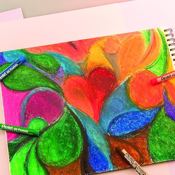 Pentel Arts Oil Pastels, 16 Color Set (PHN-16)(Pack of 96, 1536 Count Total)