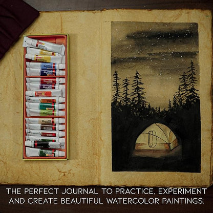 Vintage Leather Journal - Antique Handmade Deckle Edge Vintage Paper Leather Bound Journal - Book of Shadows Journal - Leather Sketchbook - Drawing Journal - Great Gift (Red Brown, 11.5"x8.25")