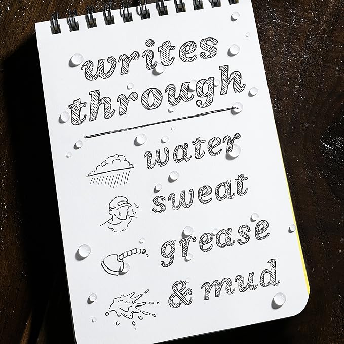 Rite in the Rain Weatherproof Durable Orange Clicker Pen - Black Ink, 2 Pack (No. OR11-2)