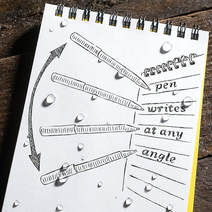 Rite in the Rain Weatherproof Durable Orange Clicker Pen - Black Ink, 2 Pack (No. OR11-2)